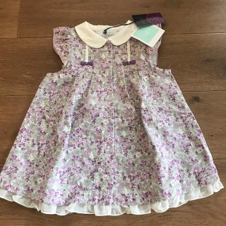 ベベ(BeBe)のｂｅｂｅ　LIBERTY 未使用タグ付き　ワンピース　80-90(ワンピース)