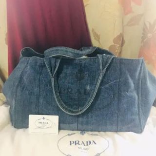 プラダ(PRADA)のプラダ PRADA トートバッグ CANAPA デニム バッグ(トートバッグ)