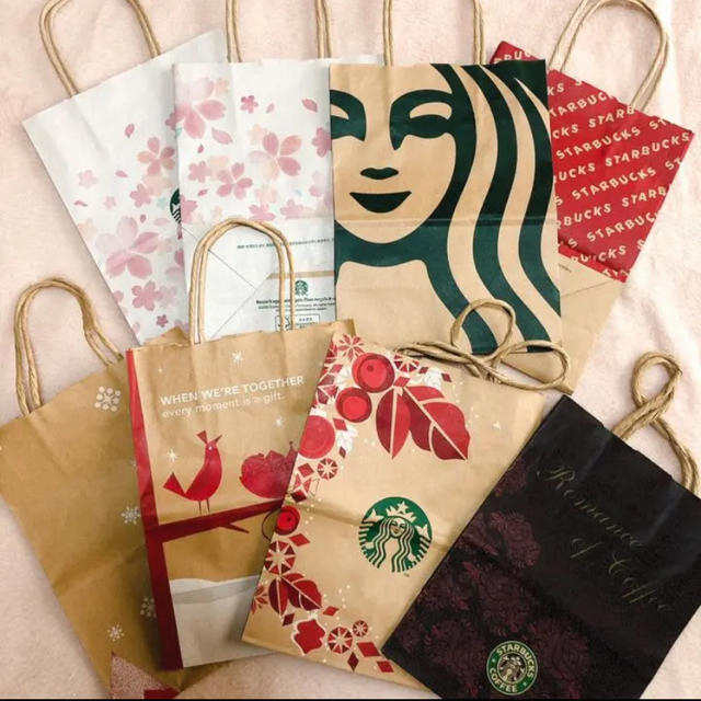 Starbucks Coffee(スターバックスコーヒー)のスターバックス　ショッパーセット22枚 & GODIVA 紙袋3枚 セット レディースのバッグ(ショップ袋)の商品写真