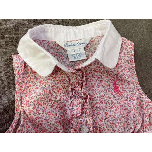 POLO RALPH LAUREN(ポロラルフローレン)の美品　花柄ロンパース ラルフローレン キッズ/ベビー/マタニティのベビー服(~85cm)(カバーオール)の商品写真