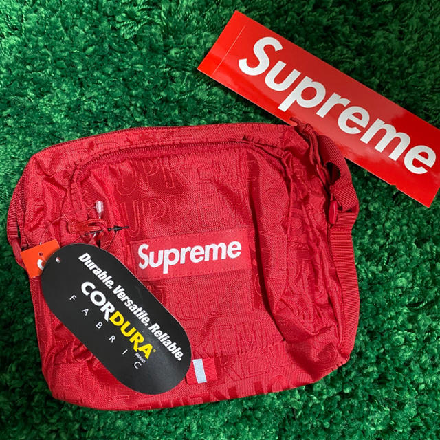 supreme 19ss shoulder bag ショルダーバッグ 黒赤 1