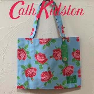 キャスキッドソン(Cath Kidston)の少々難有！ 新品 テスコ-キャスキッドソン エコバッグ オットマンローズブルー(エコバッグ)