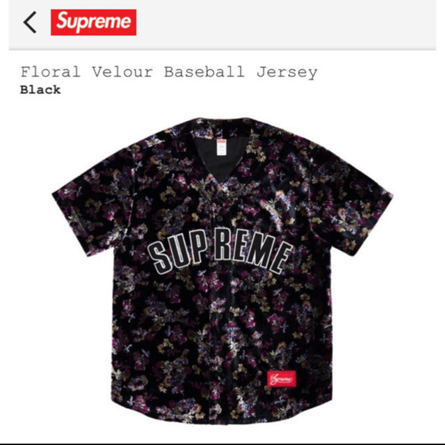 Supreme Floral Velour Baseball Jersey