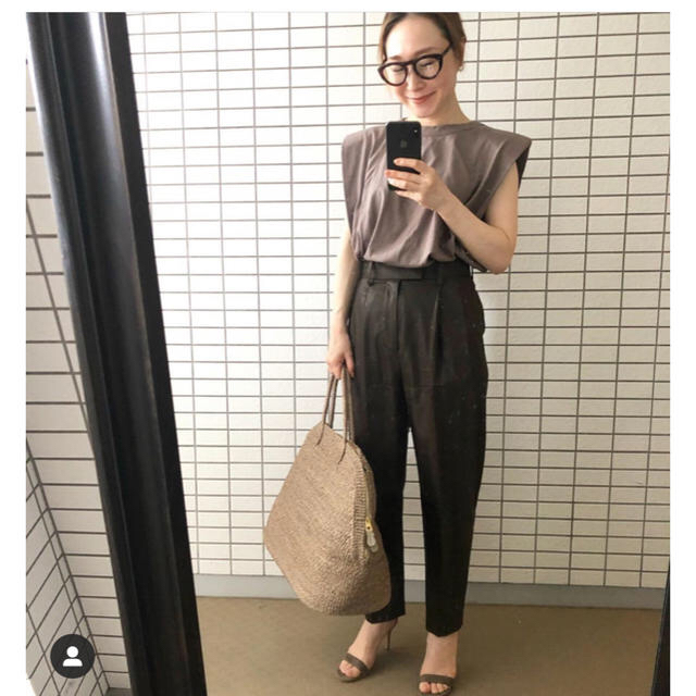 ZARA ショルダーパットニットトップス\u0026ルーズフィットニットパンツセットアップ