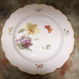 マイセン(MEISSEN)の☆御専用 ①KPMベルリン 自然主義の皿「花と蝶」②アンティークミントン「竹」 (食器)