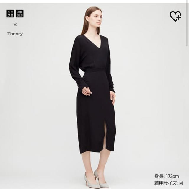 UNIQLO(ユニクロ)のUNIQLO theory Ｖネックワンピース レディースのワンピース(ロングワンピース/マキシワンピース)の商品写真