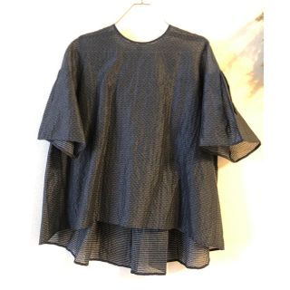 ドゥロワー(Drawer)のdrawer 2019ss リネン　バックギャザー　ブラウス36 美品(シャツ/ブラウス(半袖/袖なし))