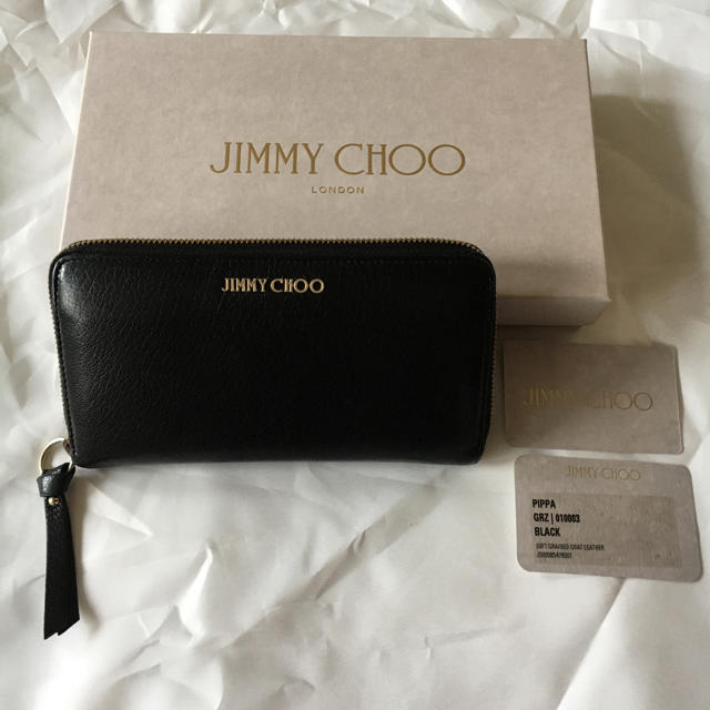 JIMMY CHOO - JIMMY CHOO PIPPA長財布 ブラックの通販 by ジューン's 