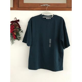 ユニクロ(UNIQLO)のUNIQLO U☆エアリズムコットンオーバーサイズTシャツ☆ BLUE☆S(Tシャツ/カットソー(半袖/袖なし))