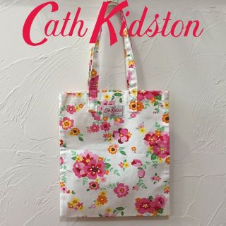 キャスキッドソン(Cath Kidston)の【新品】 UK製 キャスキッドソン コットンブックバッグ ビンテージポジーレッド(トートバッグ)