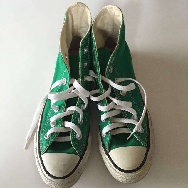 CONVERSE(コンバース)のコンバース ハイカット 人気の緑23.5 レディースの靴/シューズ(スニーカー)の商品写真