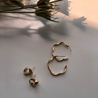 トゥデイフル(TODAYFUL)のSALE✴︎ラウンドリングピアス　ゴールド　シルバー　海外(ピアス)