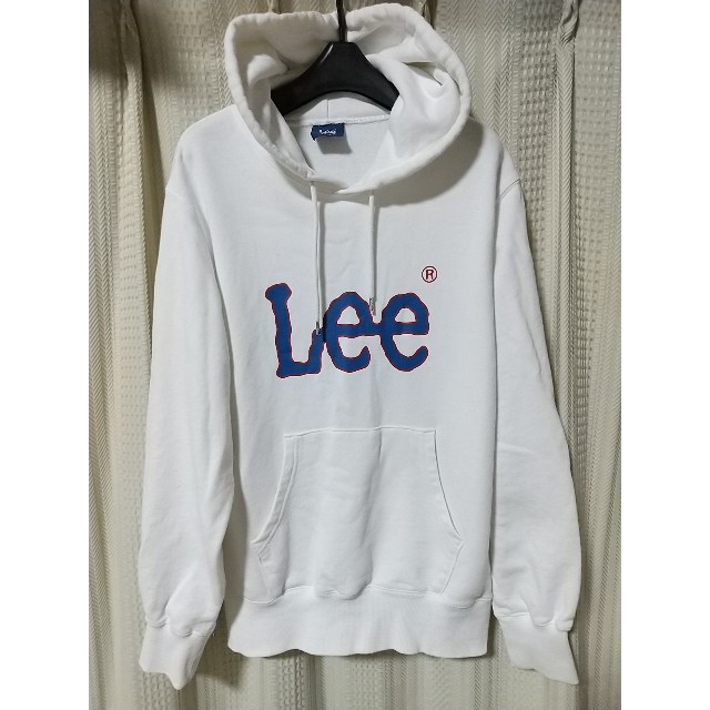 lee ビッグロゴ スウェット パーカー Sサイズ 白 アメカジ レトロ 古着屋 | フリマアプリ ラクマ