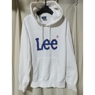 リー(Lee)のlee ビッグロゴ スウェット パーカー Ｓサイズ 白 アメカジ レトロ 古着屋(パーカー)