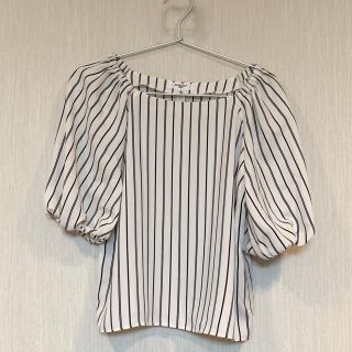 ナチュラルビューティーベーシック(NATURAL BEAUTY BASIC)の【mini様専用】ストライプ柄ブラウス(シャツ/ブラウス(半袖/袖なし))