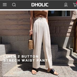 ディーホリック(dholic)のDholicリネンワイドパンツ(カジュアルパンツ)