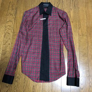 ディオールオム(DIOR HOMME)のディオールオム クレリック チェックシャツ diorhomme グラムロック(シャツ)