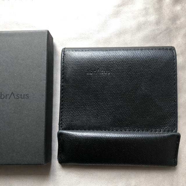 薄い財布 abrAsus アブラサス ブラック ターコイズ 美品