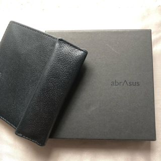 薄い財布 abrAsus アブラサス ブラック ターコイズ 美品
