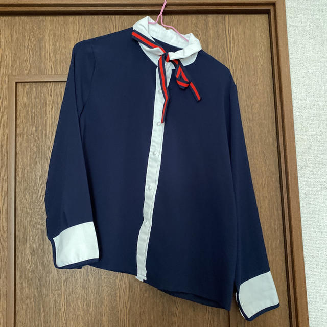 dholic(ディーホリック)の韓国 シャツ ブラウス リボン レディースのトップス(シャツ/ブラウス(長袖/七分))の商品写真