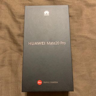 ソフトバンク(Softbank)の【新品未使用】Huawei Mate20pro ブラック(スマートフォン本体)