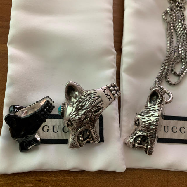 Gucci(グッチ)のGUCCI ウルフヘッド ネックレス ラージ 美品 メンズのアクセサリー(ネックレス)の商品写真