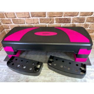 ピンク色　踏み台昇降 ステップ台 4段階調整可能 (トレーニング用品)