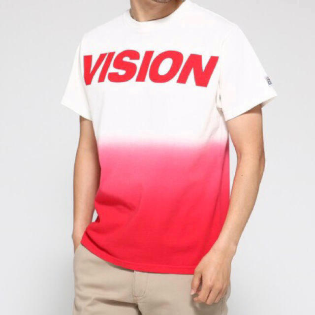 VISION STREET WEAR(ヴィジョン ストリート ウェア)のVISION グラデーションTシャツ 赤 L メンズのトップス(Tシャツ/カットソー(半袖/袖なし))の商品写真
