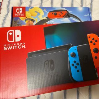 ニンテンドースイッチ(Nintendo Switch)の新品未開封任天堂Switch リングフィットアドベンチャーパッケージ版セット(家庭用ゲーム機本体)