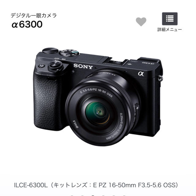 高価値 SONY - SONY α6300 新品 SDカード クリーニングキット付 ミラー