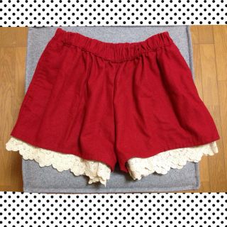 ナイスクラップ(NICE CLAUP)の赤パンツ♡レースパンツセット(ショートパンツ)