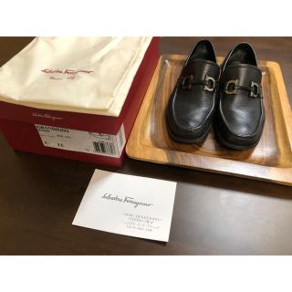 サルヴァトーレフェラガモ(Salvatore Ferragamo)のFerragamo フェラガモ メンズ靴 ローファー 黒 24.5-25.5cm(スリッポン/モカシン)