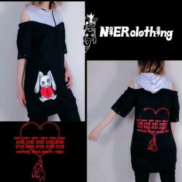 OFF-SHOULDER LAYERED PARKA【NieR HEART】