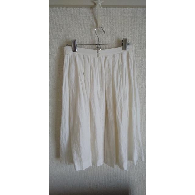 Spick and Span Noble(スピックアンドスパンノーブル)のスピックスパン ノーブル リネンスカート ホワイト 36 レディースのスカート(ひざ丈スカート)の商品写真