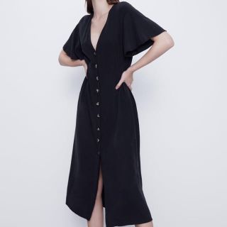 ザラ(ZARA)のZARAボタン付きワンピース(ロングワンピース/マキシワンピース)