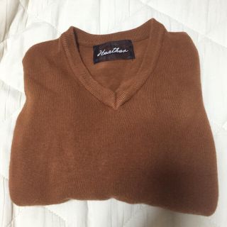 ヘザー(heather)のヘザー＊キャメルニットワンピ＊美品(ミニワンピース)