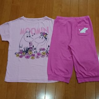 ユニクロ(UNIQLO)のユニクロ キッズ　ムーミンパジャマ  ピンク XL 150(パジャマ)