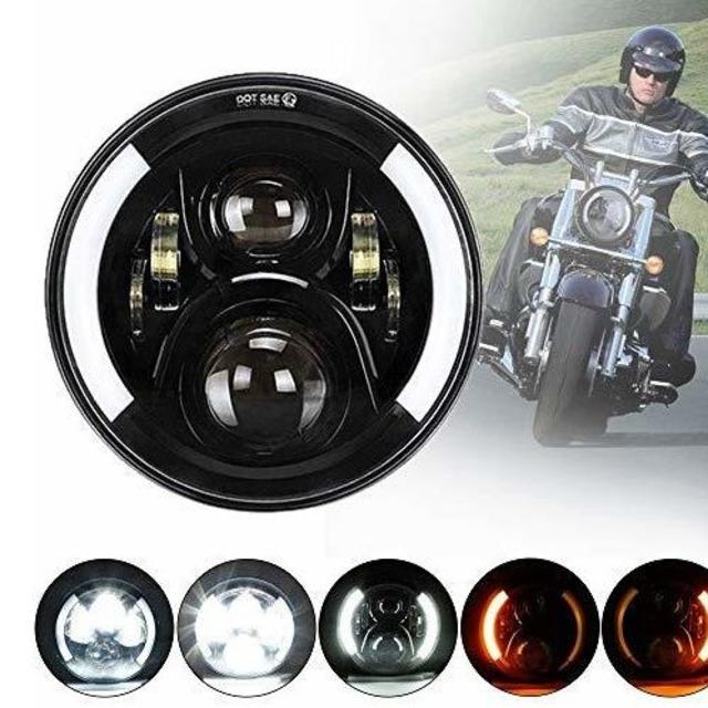 新品 7インチ Ledヘッドライト 車検対応 車 バイクパーツ 汎用品 の通販 By かねぇ S Shop ラクマ