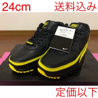 ナイキ(NIKE)の【定価以下】undefeated airmax 90 yellow 24(スニーカー)