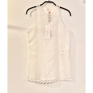 ステラマッカートニー(Stella McCartney)のSTELLA McCARTNEY  レース タンクトップ 白 タグ付き38 M(タンクトップ)