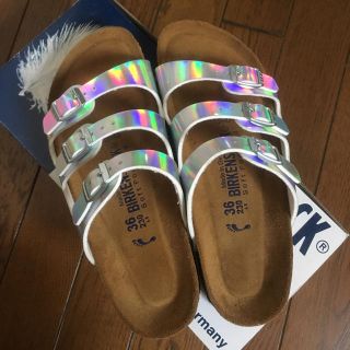 ビルケンシュトック(BIRKENSTOCK)の値下げ ビルケンシュトック ミラーシルバー 36 BIRKENSTOCK(サンダル)