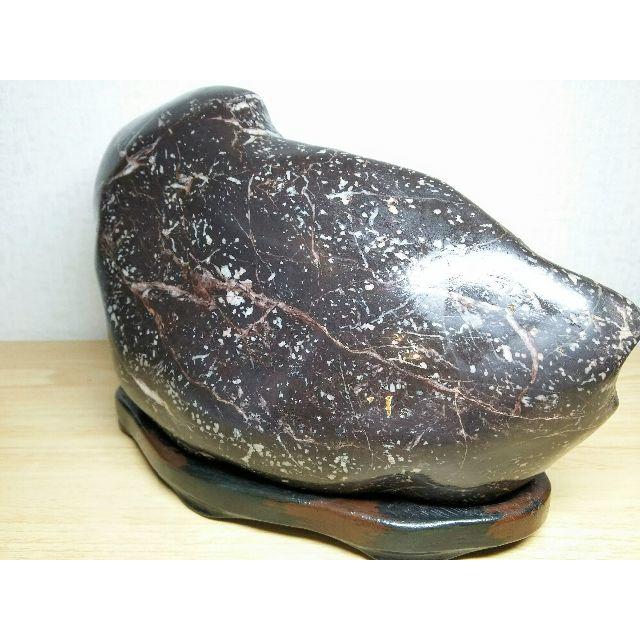 茶石 4.2kg 原石 鉱物 鑑賞石 自然石 紋石 水石 碧玉