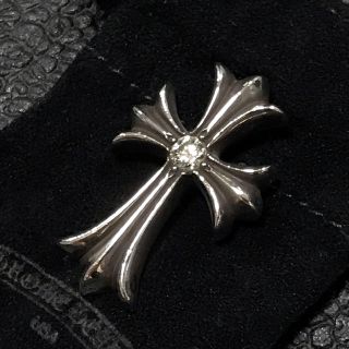 クロムハーツ(Chrome Hearts)のクロムハーツ  クロスペンダント with ダイヤ(ネックレス)