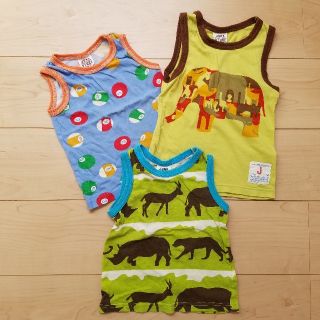 ジャンクストアー(JUNK STORE)のジャンクストアー♡タンクトップ３枚セット　95 男の子　ノースリーブ　ランニング(Tシャツ/カットソー)