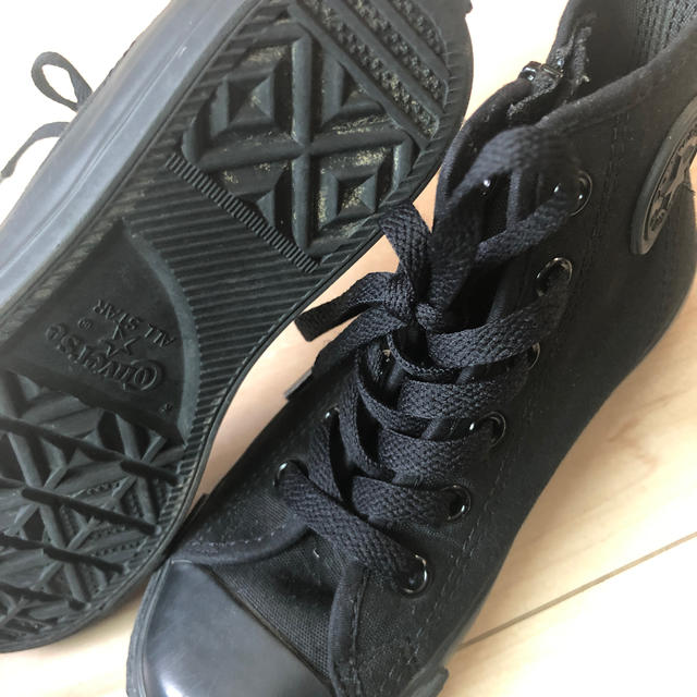 CONVERSE(コンバース)の今週末処分・最終値下げ・コンバース黒19cm キッズ/ベビー/マタニティのキッズ靴/シューズ(15cm~)(スニーカー)の商品写真