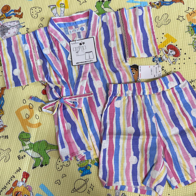 futafuta(フタフタ)のフタフタ　甚平　　ミキハウス　リュック キッズ/ベビー/マタニティのキッズ服女の子用(90cm~)(甚平/浴衣)の商品写真