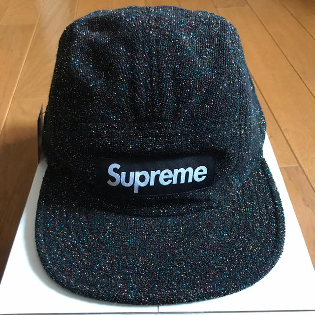 キャップsupreme Glitter Terry Camp Cap 黒  正規品