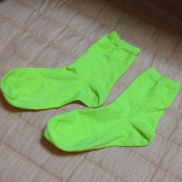 値下げ！靴下×ライトグリーン レディースのレッグウェア(ソックス)の商品写真