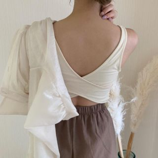 トゥデイフル(TODAYFUL)のi_am / back cross bra top(ベアトップ/チューブトップ)