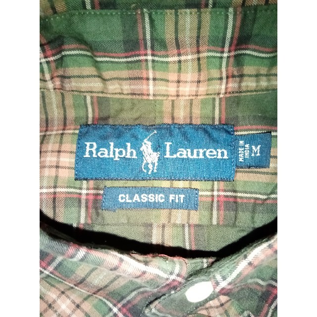 Ralph Lauren(ラルフローレン)のラルフローレンCLASSICFIT　7分丈チェックシャツワンピース レディースのトップス(シャツ/ブラウス(長袖/七分))の商品写真